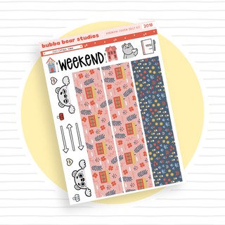 Hobonichi Cousin DAILY - Cozy Cottage Town Page 3 - Washi & Doodles Bubba Bear Studios Hobonichi Cousin DAILY - Cozy Cottage Town Stationery