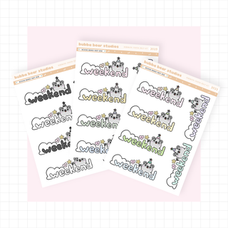 Weekend Banner Party Bear Buy All (Set of 3) Bubba Bear Studios Weekend Banner Party Bear Stationery