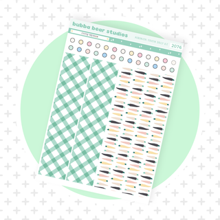 Hobonichi Cousin DAILY - Easter Meadow Page 2 - Washi & Checklist Circles Bubba Bear Studios Hobonichi Cousin DAILY - Easter Meadow Stationery