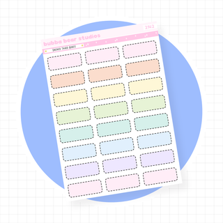 Dashed Third Boxes Standard Colorful Bubba Bear Studios Dashed Third Boxes