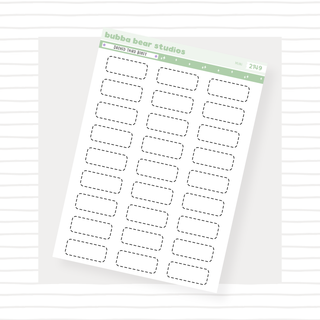 Dashed Third Boxes Mini White Bubba Bear Studios Dashed Third Boxes