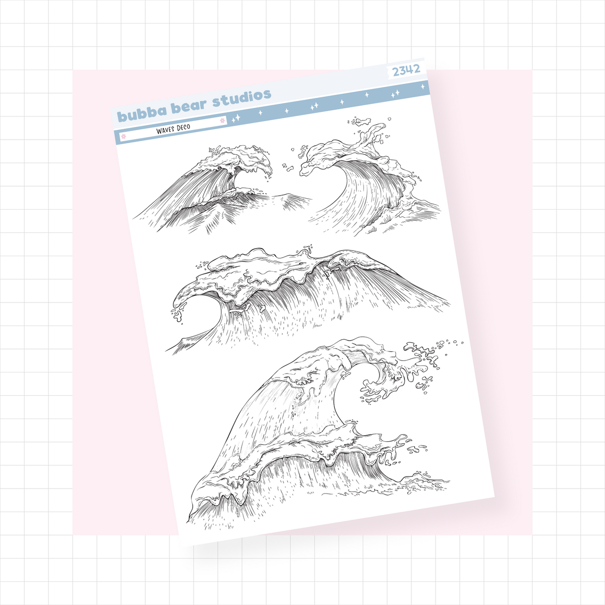 Waves Deco Bubba Bear Studios waves-deco-bubba-bear-studios