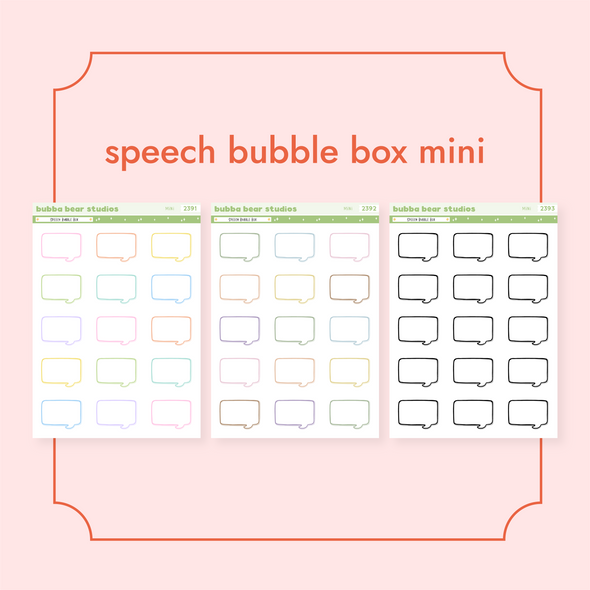 Speech Bubble Box