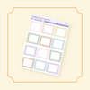 Lined Solid Square Box Bubba Bear Studios Lined Solid Square Box Stickers