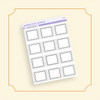 Lined Solid Square Box Bubba Bear Studios Lined Solid Square Box Stickers