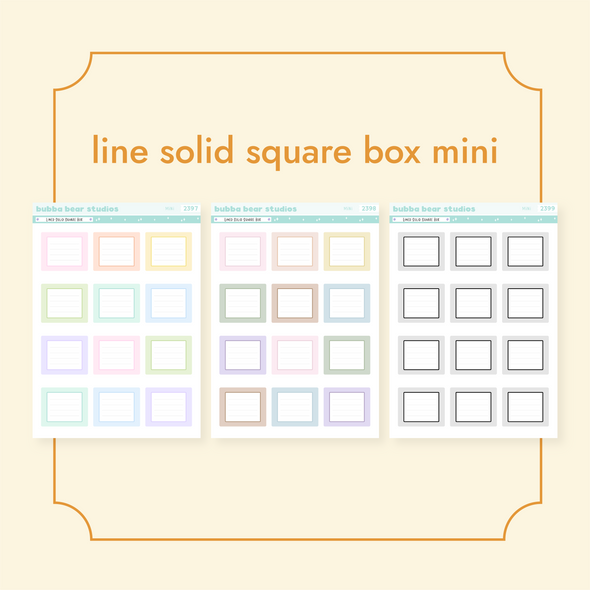 Lined Solid Square Box