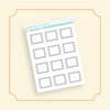 Lined Solid Square Box Bubba Bear Studios Lined Solid Square Box Stickers