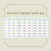 Reminder Highlight Bullet Box Standard Buy All (Set of 3) Bubba Bear Studios Reminder Highlight Bullet Box Stickers