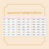 Appointment Highlight Bullet Box Standard Buy All (Set of 3) Bubba Bear Studios Appointment Highlight Bullet Box Stickers