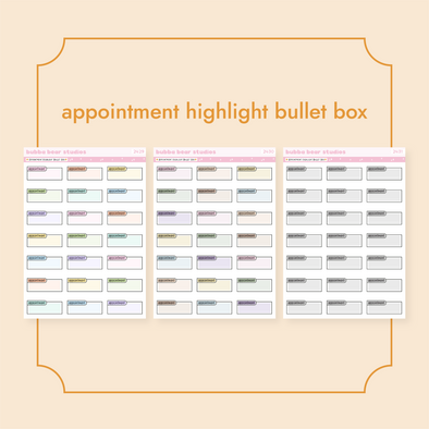Appointment Highlight Bullet Box