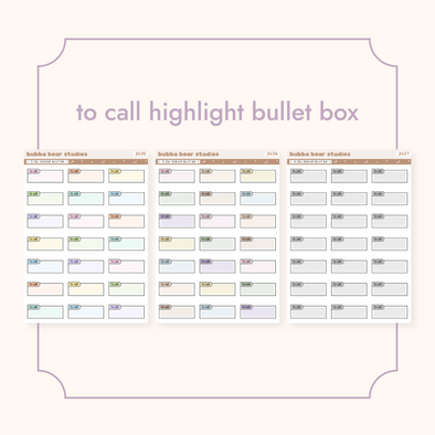 To Call Highlight Bullet Box Standard Buy All (Set of 3) Bubba Bear Studios To Call Highlight Bullet Box Stickers