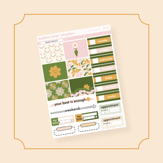 MINI - Radiate Positivity Page 1 - Deco and Date Covers Bubba Bear Studios MINI - Radiate Positivity Stickers
