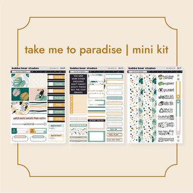 MINI - Take Me To Paradise Full Mini Kit Bubba Bear Studios MINI - Take Me To Paradise Stickers