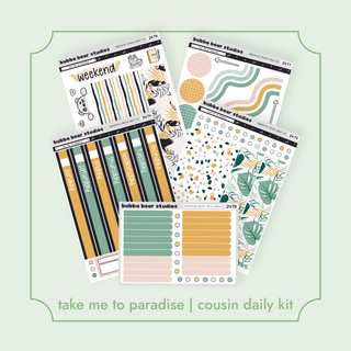 Hobonichi Cousin DAILY - Take Me To Paradise Bubba Bear Studios Hobonichi Cousin DAILY - Take Me To Paradise Stickers