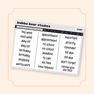 Take Me To Paradise Script Add-On Bubba Bear Studios Take Me To Paradise Script Add-On Stickers