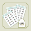 Overworked Beans Mini Sheet Buy All (Set of 3) Bubba Bear Studios Overworked Beans Stickers