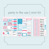 MINI - Party In The USA Full Mini Kit Bubba Bear Studios MINI - Party In The USA Stickers