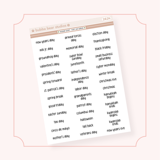 Holiday Scripts Standard Joe Shmoe Bubba Bear Studios Holiday Scripts Stickers