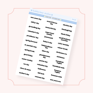 Holiday Scripts Standard Modern Retro Bubba Bear Studios Holiday Scripts Stickers