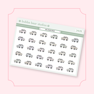 Ugh Driving Bean Standard Muted Bubba Bear Studios Ugh Driving Bean Stickers
