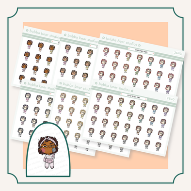 Scrub Brush Babe Bubba Bear Studios Scrub Brush Babe Stickers