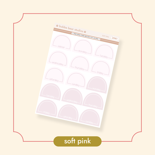 Arched Vertical - Framed Arch Date Covers Soft Pink Bubba Bear Studios Arched Vertical - Framed Arch Date Covers