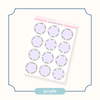 Arched Vertical - Framed Circle Date Covers Purple Bubba Bear Studios Arched Vertical - Framed Circle Date Covers