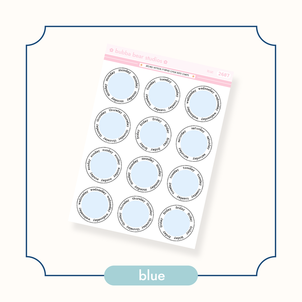 Arched Vertical - Framed Circle Date Covers Blue Bubba Bear Studios Arched Vertical - Framed Circle Date Covers