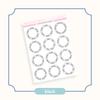Arched Vertical - Framed Circle Date Covers Black Bubba Bear Studios Arched Vertical - Framed Circle Date Covers