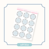 Arched Vertical - Framed Circle Date Covers Soft Blue Bubba Bear Studios Arched Vertical - Framed Circle Date Covers