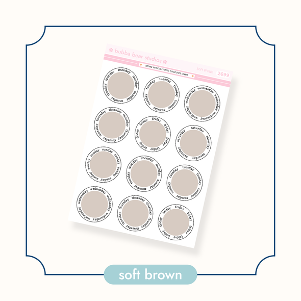 Arched Vertical - Framed Circle Date Covers Soft Brown Bubba Bear Studios Arched Vertical - Framed Circle Date Covers
