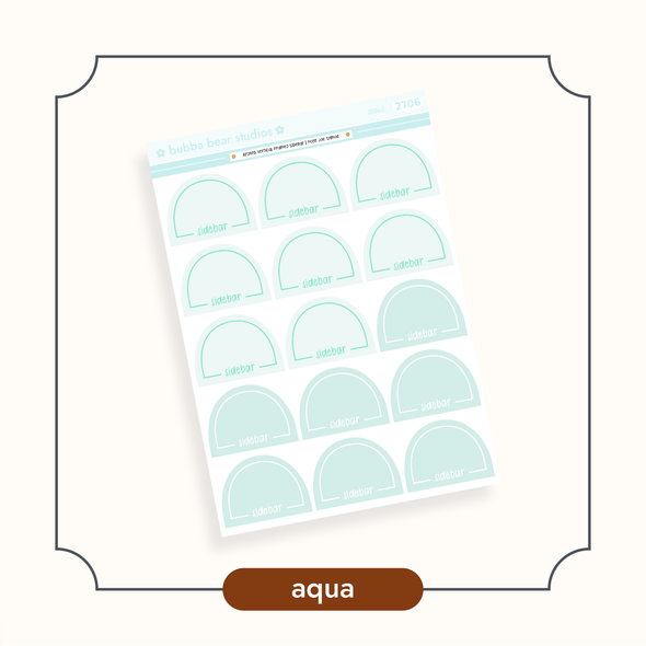 Arched Vertical - Framed Arch Sidebar Stickers