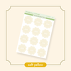 Arched Vertical - Starburst Sidebar Stickers Soft Yellow Bubba Bear Studios Arched Vertical - Starburst Sidebar Stickers