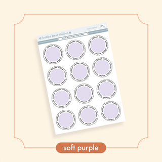 Arched Vertical - Framed Circle Sidebar Stickers Soft Purple Bubba Bear Studios Arched Vertical - Framed Circle Sidebar Stickers