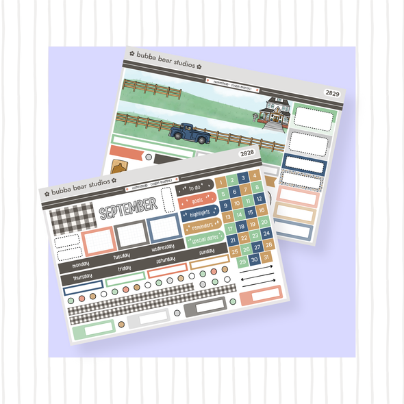 2023 - Hobonichi Cousin Monthly September Bubba Bear Studios 2023 - Hobonichi Cousin Monthly