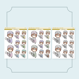 Robe Babes - Jumbo Option 4 Bubba Bear Studios Robe Babes - Jumbo Stickers