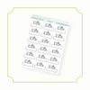 DNF Book Bear Box Standard White Bubba Bear Studios DNF Book Bear Box Stickers