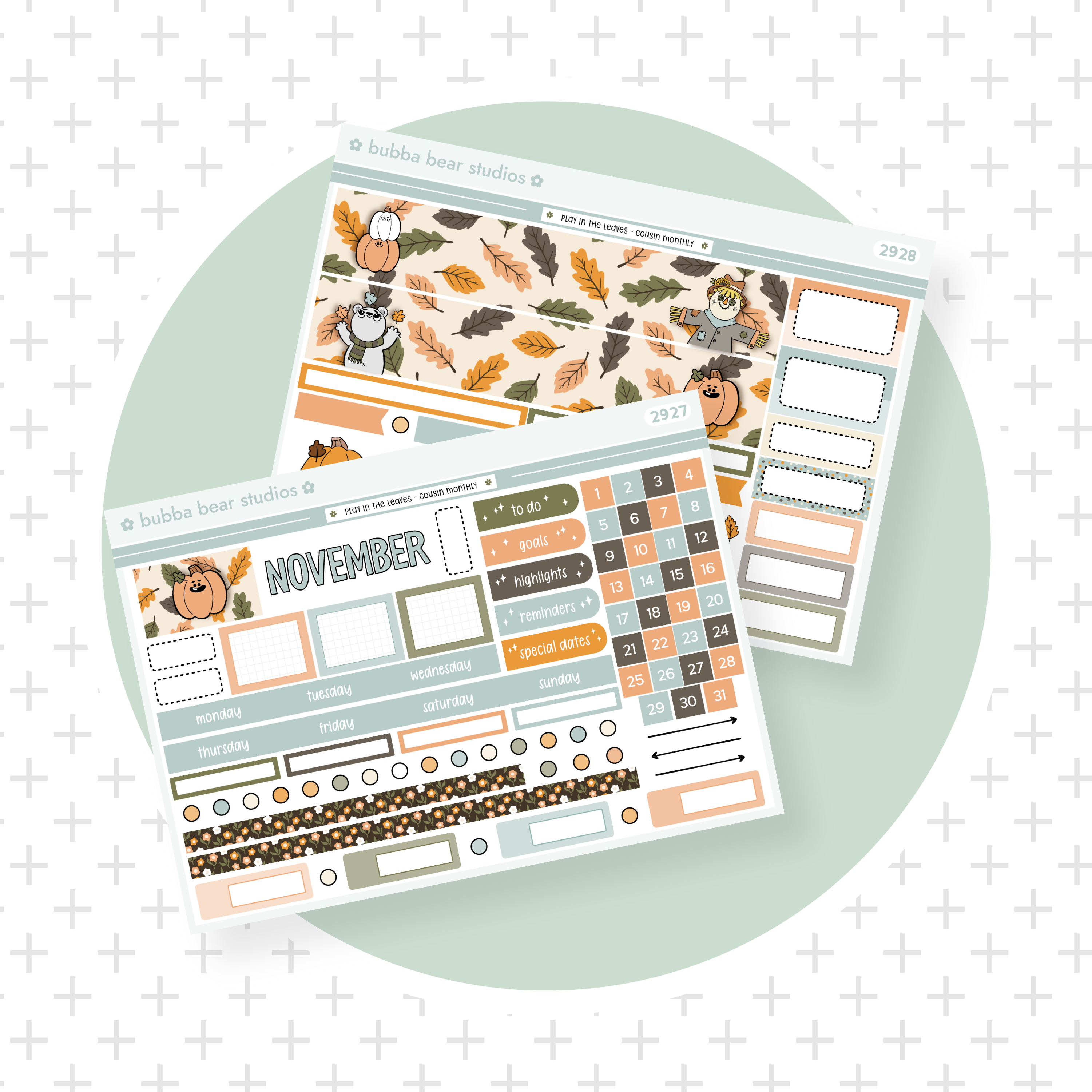 Printable Hobonichi Cousin Monthly Planner Stickers - Greenhouse