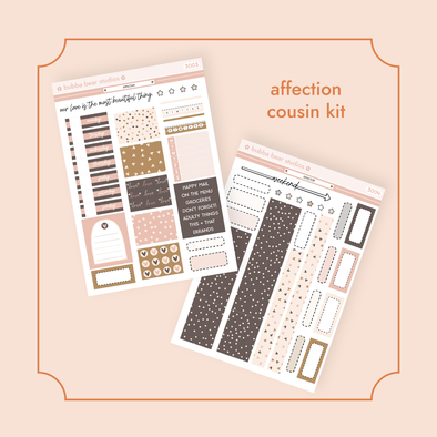 HOBONICHI COUSIN - Affection Full Hobonichi Cousin Kit Bubba Bear Studios HOBONICHI COUSIN - Affection Stickers