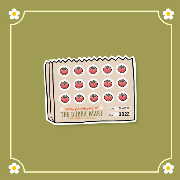 Tomatoes Bubba Bear Studios Tomatoes Stickers