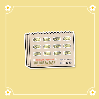 Stick of Butter Bubba Bear Studios Stick of Butter Stickers
