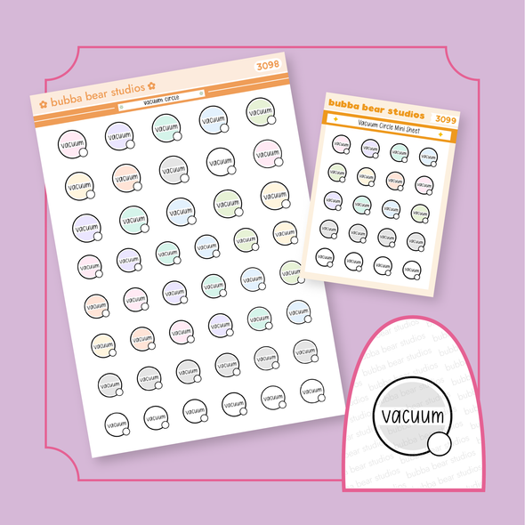 Vacuum Circle Buy All (Set of 2) Bubba Bear Studios Vacuum Circle Stickers