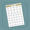 Dishes Circle Half Sheet Bubba Bear Studios Dishes Circle Stickers