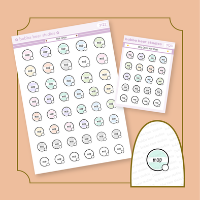 Mop Circle Buy All (Set of 2) Bubba Bear Studios Mop Circle Stickers