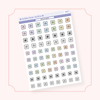 Paw Icon Square Half Sheet Bubba Bear Studios Paw Icon Square Stickers