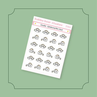 Cloudia - Gardening Mini Sheet Bubba Bear Studios Cloudia - Gardening Stickers