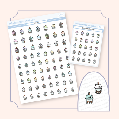 Boba Bear Buy All (Set of 2) Bubba Bear Studios Boba Bear Stickers