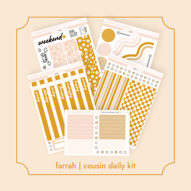 Hobonichi Cousin DAILY - Farrah Bubba Bear Studios Hobonichi Cousin DAILY - Farrah Stickers