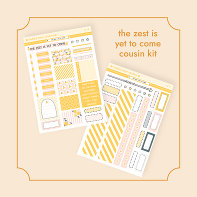 HOBONICHI COUSIN - The Zest Is Yet To Come Full Hobonichi Cousin Kit Bubba Bear Studios HOBONICHI COUSIN - The Zest Is Yet To Come Stickers