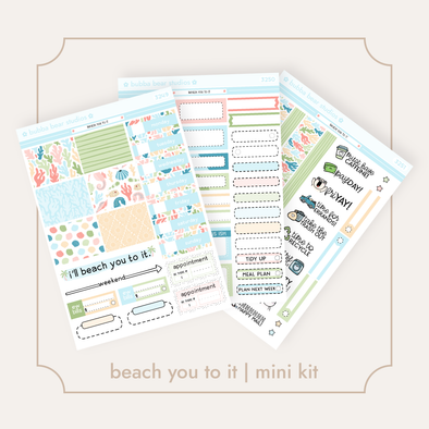 MINI - Beach You To It Full Mini Kit Bubba Bear Studios MINI - Beach You To It Stickers